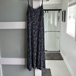 LOFT Navy Floral Dress